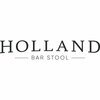 Holland Bar Stool Co 25" Swivel Counter Stool, Black Wrinkle, Black Vinyl Seat 80225BWBlkVinyl